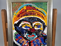 Acryl schilderij, maya wildevuur, gezicht - afbeelding 2 van  8