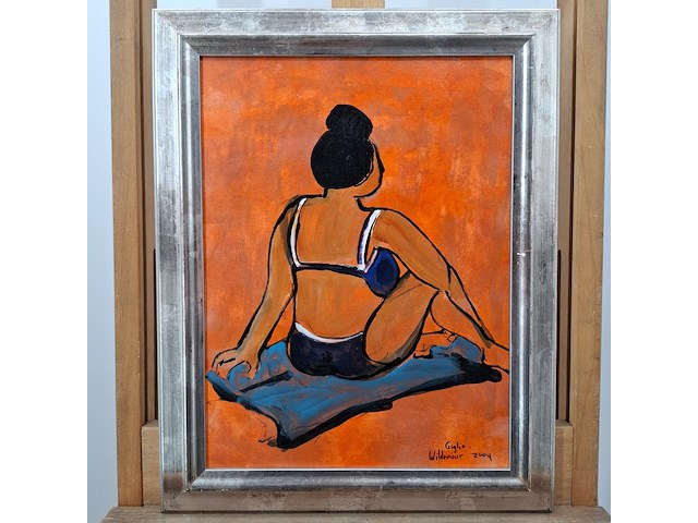 Acryl schilderij, maya wildevuur, giglio, 2004 - afbeelding 3 van  10