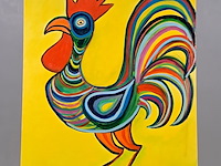 Acryl schilderij, maya wildevuur, haan, 2013 - afbeelding 2 van  8
