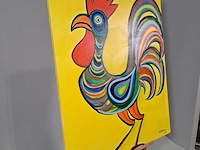 Acryl schilderij, maya wildevuur, haan, 2013 - afbeelding 3 van  8