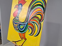 Acryl schilderij, maya wildevuur, haan, 2013 - afbeelding 4 van  8