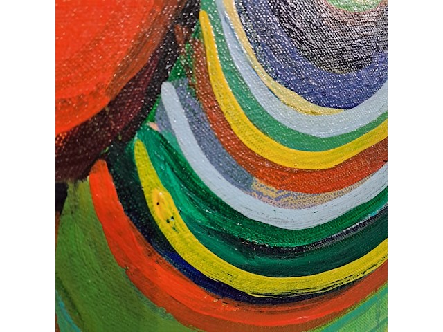 Acryl schilderij, maya wildevuur, haan, 2013 - afbeelding 6 van  8