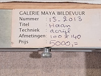Acryl schilderij, maya wildevuur, haan, 2013 - afbeelding 8 van  8