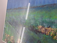 Acryl schilderij, maya wildevuur, heideveld, 1990 - afbeelding 8 van  10