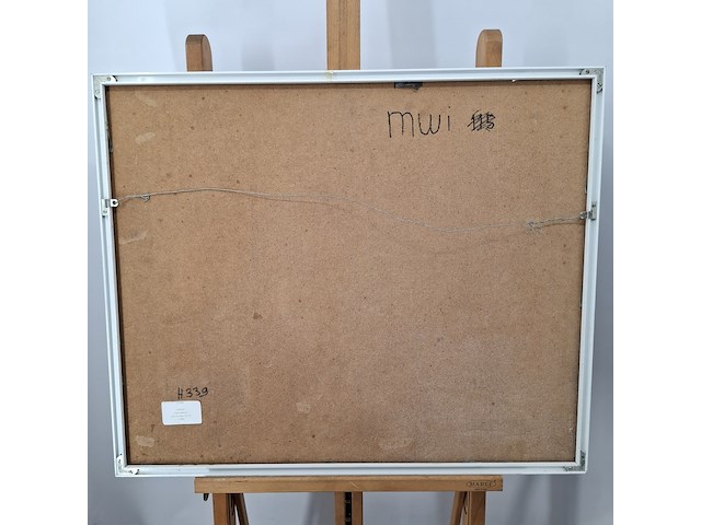 Acryl schilderij, maya wildevuur, heideveld, 1990 - afbeelding 10 van  10