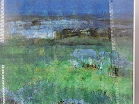 Acryl schilderij, maya wildevuur, heideveld, 1990 - afbeelding 5 van  10