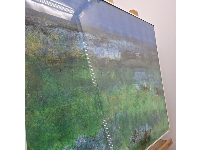 Acryl schilderij, maya wildevuur, heideveld, 1990 - afbeelding 7 van  10