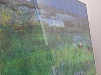 Acryl schilderij, maya wildevuur, heideveld, 1990 - afbeelding 7 van  10