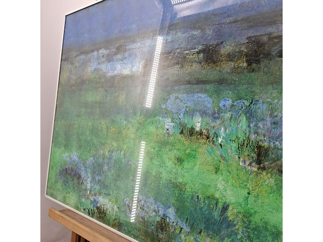 Acryl schilderij, maya wildevuur, heideveld, 1990 - afbeelding 8 van  10