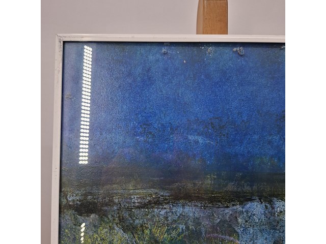 Acryl schilderij, maya wildevuur, heideveld, 1990 - afbeelding 9 van  10