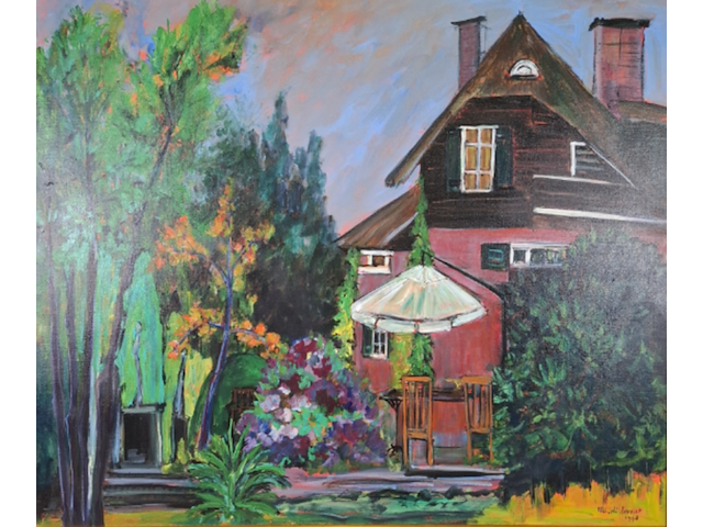 Acryl schilderij, maya wildevuur, hiemstrastrate , 1998 - afbeelding 1 van  9