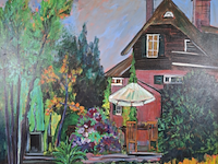 Acryl schilderij, maya wildevuur, hiemstrastrate , 1998 - afbeelding 1 van  9