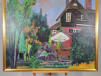 Acryl schilderij, maya wildevuur, hiemstrastrate , 1998 - afbeelding 2 van  9