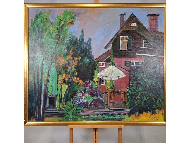 Acryl schilderij, maya wildevuur, hiemstrastrate , 1998 - afbeelding 3 van  9