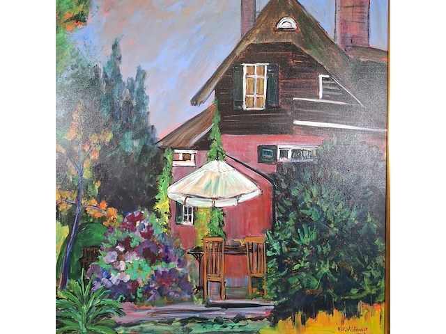 Acryl schilderij, maya wildevuur, hiemstrastrate , 1998 - afbeelding 4 van  9