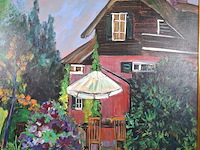 Acryl schilderij, maya wildevuur, hiemstrastrate , 1998 - afbeelding 4 van  9