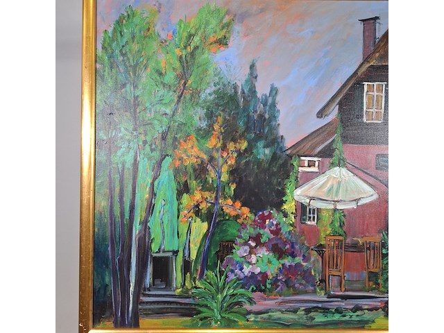 Acryl schilderij, maya wildevuur, hiemstrastrate , 1998 - afbeelding 5 van  9