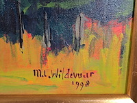 Acryl schilderij, maya wildevuur, hiemstrastrate , 1998 - afbeelding 6 van  9