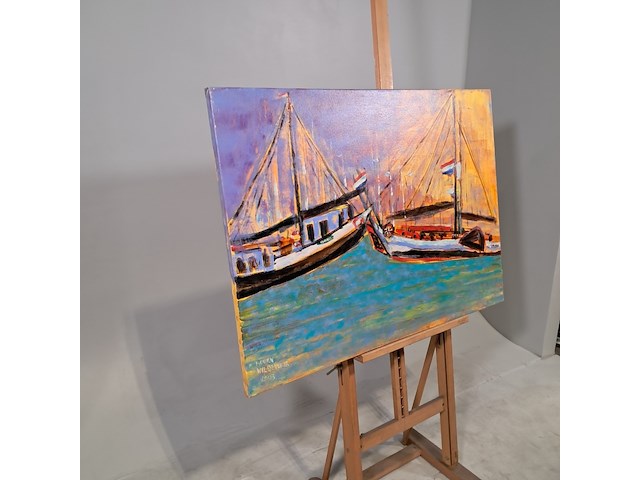 Acryl schilderij, maya wildevuur, hoorn, 2003 - afbeelding 3 van  9
