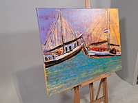 Acryl schilderij, maya wildevuur, hoorn, 2003 - afbeelding 3 van  9
