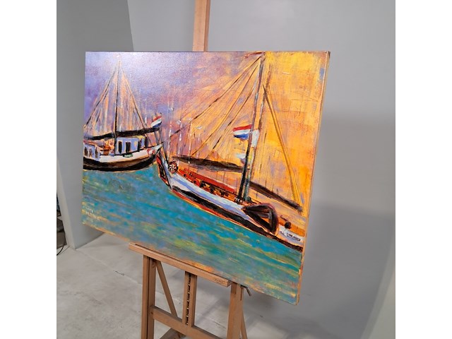 Acryl schilderij, maya wildevuur, hoorn, 2003 - afbeelding 4 van  9
