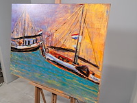 Acryl schilderij, maya wildevuur, hoorn, 2003 - afbeelding 4 van  9