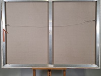 Acryl schilderij, maya wildevuur, huizen curaçao , 2001 - afbeelding 7 van  8