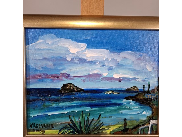 Acryl schilderij, maya wildevuur, ibiza - afbeelding 4 van  8