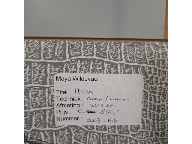 Acryl schilderij, maya wildevuur, ibiza - afbeelding 8 van  8