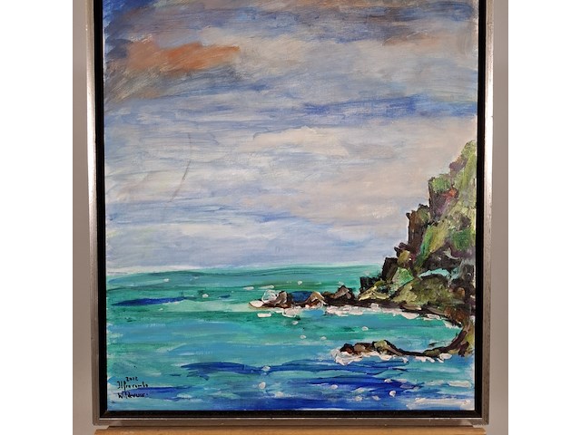 Acryl schilderij, maya wildevuur, ilfracombe, 2012 - afbeelding 7 van  12