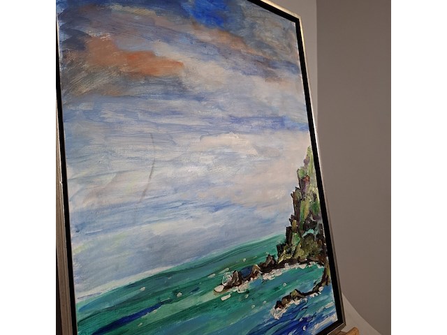 Acryl schilderij, maya wildevuur, ilfracombe, 2012 - afbeelding 9 van  12