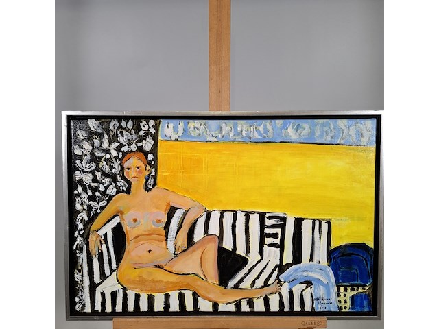 Acryl schilderij, maya wildevuur, ilfracombe, 2012 - afbeelding 1 van  6