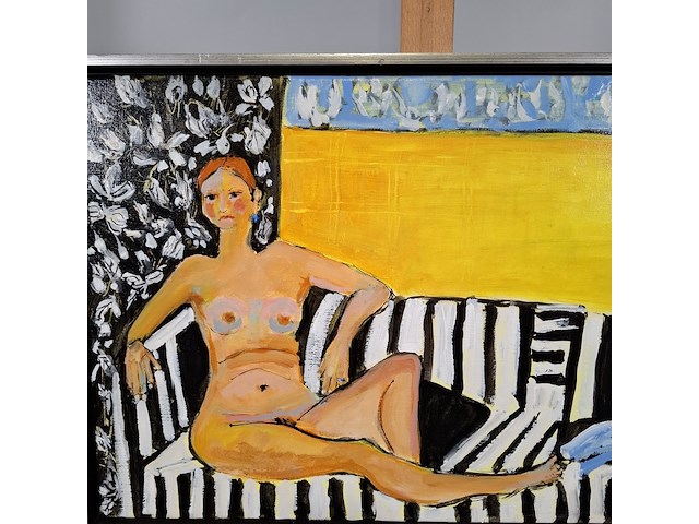 Acryl schilderij, maya wildevuur, ilfracombe, 2012 - afbeelding 3 van  6