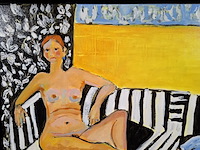 Acryl schilderij, maya wildevuur, ilfracombe, 2012 - afbeelding 3 van  6