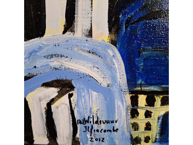 Acryl schilderij, maya wildevuur, ilfracombe, 2012 - afbeelding 4 van  6