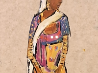 Acryl schilderij, maya wildevuur, india, 2002