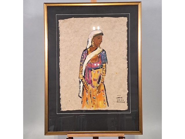 Acryl schilderij, maya wildevuur, india, 2002 - afbeelding 2 van  9