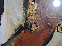 Acryl schilderij, maya wildevuur, india, 2002 - afbeelding 6 van  9