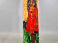 Acryl schilderij, maya wildevuur, isabelle, 2012