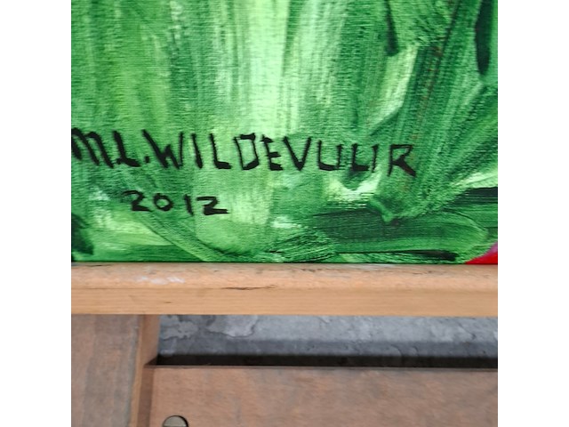 Acryl schilderij, maya wildevuur, isabelle, 2012 - afbeelding 4 van  6