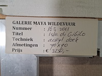 Acryl schilderij, maya wildevuur, isla di giglio, 2001 - afbeelding 2 van  10
