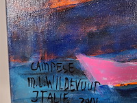 Acryl schilderij, maya wildevuur, isla di giglio, 2001 - afbeelding 8 van  10