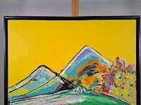 Acryl schilderij, maya wildevuur, italië , 1997 - afbeelding 3 van  9