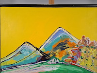 Acryl schilderij, maya wildevuur, italië , 1997 - afbeelding 4 van  9