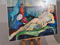 Acryl schilderij, maya wildevuur, joke, 1989 - afbeelding 2 van  7