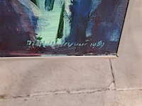 Acryl schilderij, maya wildevuur, joke, 1989 - afbeelding 4 van  7
