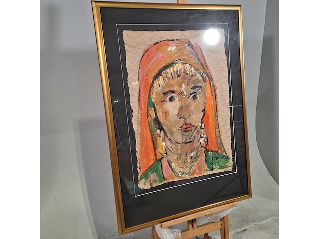 Acryl schilderij, maya wildevuur, jouselmer india - afbeelding 3 van  9