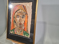 Acryl schilderij, maya wildevuur, jouselmer india - afbeelding 4 van  9