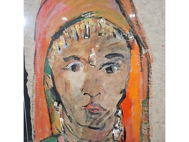 Acryl schilderij, maya wildevuur, jouselmer india - afbeelding 6 van  9