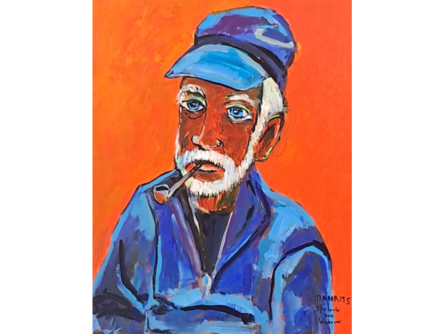 Acryl schilderij, maya wildevuur, kapitein, 2012 - afbeelding 1 van  9
